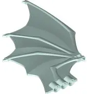 Light Aqua Dragon Wing 19 x 11 with Bar Handle and 3 Pin Holes
