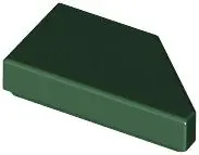 Dark Green Tile, Modified 1 x 2 Wedge Left