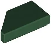 Dark Green Tile, Modified 1 x 2 Wedge Right