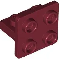 Dark Red Bracket 1 x 2 - 2 x 2 Centered, Inverted