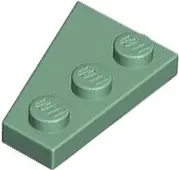 Sand Green Wedge, Plate 3 x 2 Right