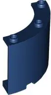 Dark Blue Cylinder Quarter 4 x 4 x 3