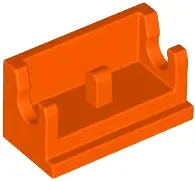 Reddish Orange Hinge Brick 1 x 2 Base