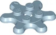 Sand Blue Plate, Round 2 x 2 Gear 6 Tooth