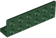 Dark Green Bracket 1 x 6 - 2 x 6 Inverted with 1 x 4 Cutout
