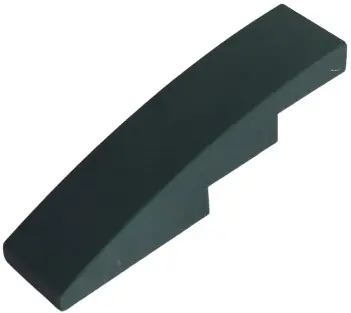 Dark Green Slope, Curved 4 x 1