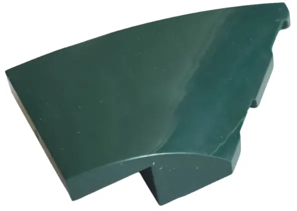 Dark Green Wedge 4 x 2 Right No Studs