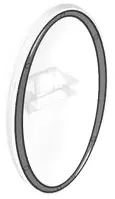 Trans-Clear Minifigure, Shield Elliptical with Headlight Frame with Rivets Pattern
