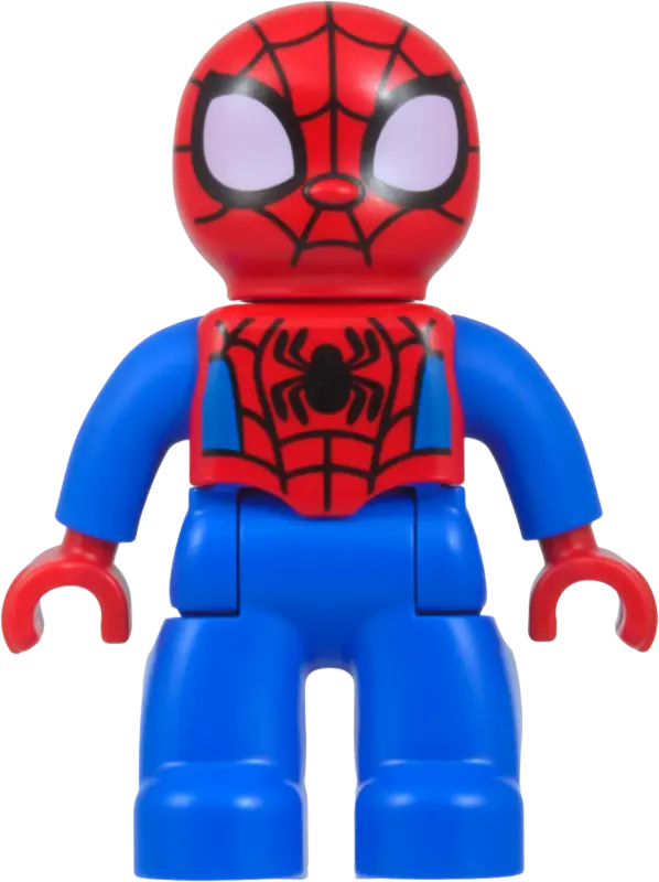 Duplo Figure Lego Ville, Spider-Man (Peter 'Spidey' Parker), Large Eyes, Large Spider (6602960)