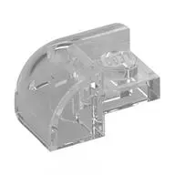 BRICK,2X2X1,BOW OUTSIDE CORNER,W/ CUTOUT