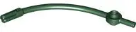 Dark Green Bar Curved with Axle 1L and 1 x 1 Round Plate End