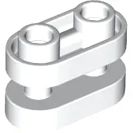 White Brick, Round 1 x 2 with Hollow Studs and Open Center with Bars