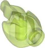 Trans-Bright Green Flame Burst with Hollow Stud (fits Minifigure Hand)