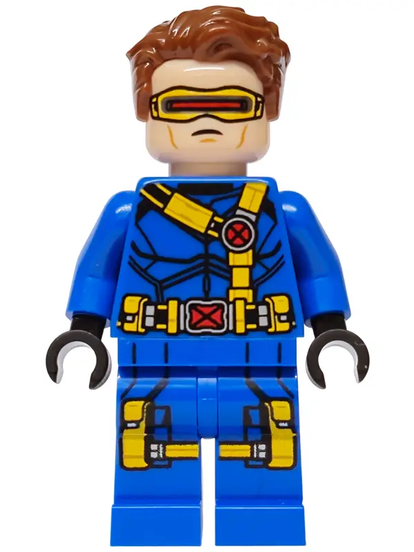 Cyclops - Blue Outfit, Bright Light Orange Belts, Printed Legs
