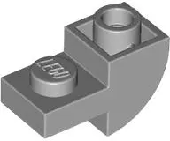 Light Bluish Gray Slope, Curved, Inverted 2 x 1 with Recessed Stud