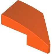 Reddish Orange Wedge 2 x 1 x 2/3 Left