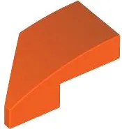 Reddish Orange Wedge 2 x 1 x 2/3 Right