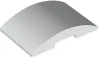 White Slope, Curved 6 x 4 Double