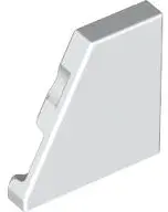 White Tile, Modified 2 x 2 Wedge Left