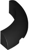 Black Brick, Round Corner 4 x 4 without Studs
