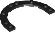 Black Plate, Round 5 x 8 Rounded End with 4 x 6 Curved Cutout