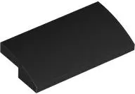 Black Slope, Curved 2 x 4 x 2/3 with 1 x 4 Cutout