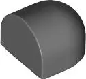 Dark Bluish Gray Brick, Round 1 x 1 x 2/3 Half Circle Extended with Curved Top