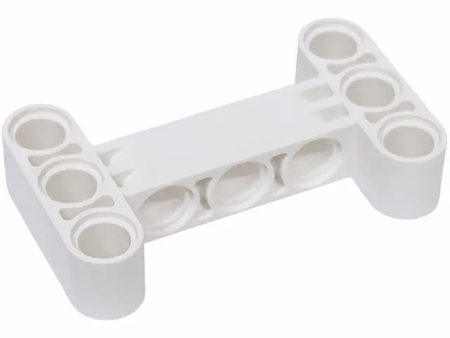 White Technic, Liftarm, Modified H-Shape Thick 3 x 5 Perpendicular