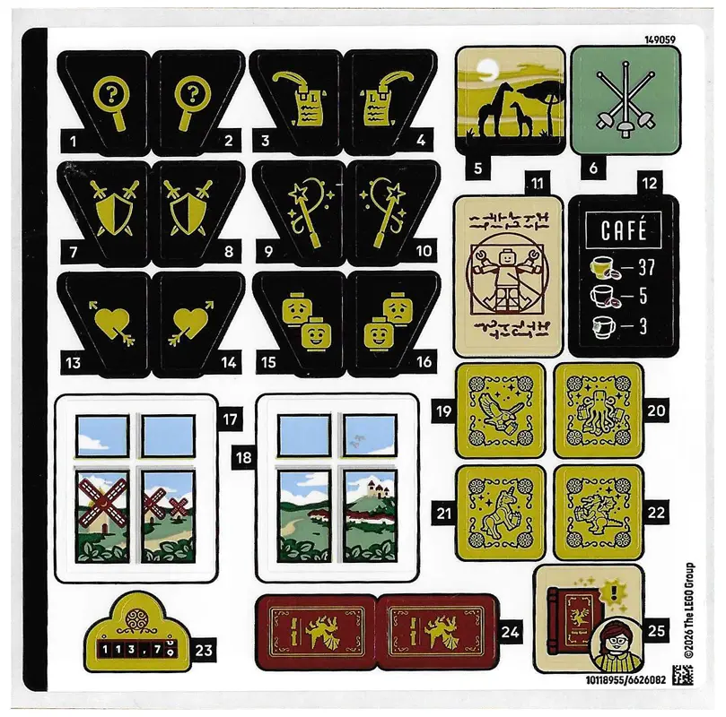 Sticker Sheet for Set 11379 - (10118955/6626082)
