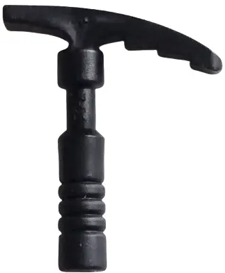 Black Minifigure, Utensil Ice Axe - 3-Rib Handle