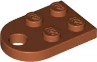 Dark Orange Plate, Modified 2 x 3 with Hole