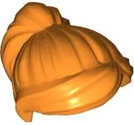 Orange Minifigure, Hair Female Ponytail and Swept Sideways Fringe