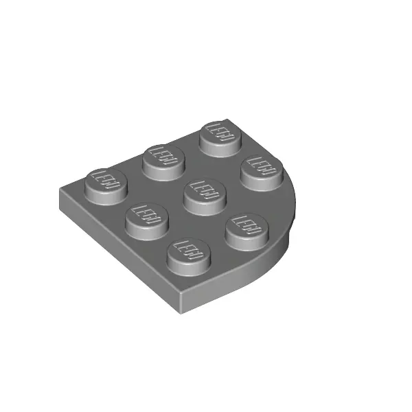 PLATE 3X3, 1/4 CIRCLE