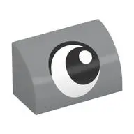 BRICK 1X2, OUTSIDE HALF BOW, NO. 35