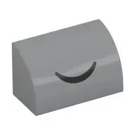 BRICK 1X2, OUTSIDE HALF BOW, NO. 36