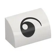 BRICK 1X2, OUTSIDE HALF BOW, NO. 37