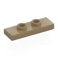 PLATE 1X3 W/ 2 KNOBS
