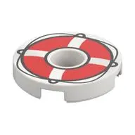 FLAT TILE 2X2, ROUND, W/ HOLE, NO. 10