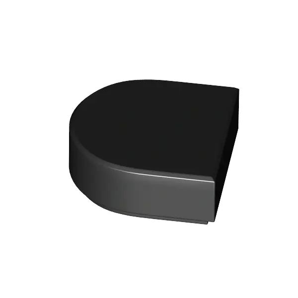 FLAT TILE 1X1, 1/2 CIRCLE
