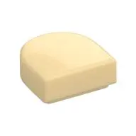 FLAT TILE 1X1, 1/2 CIRCLE