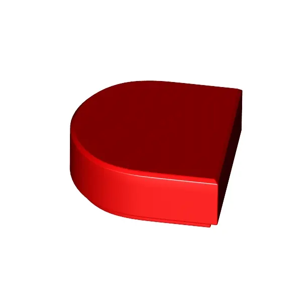 FLAT TILE 1X1, 1/2 CIRCLE