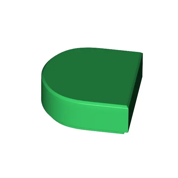 FLAT TILE 1X1, 1/2 CIRCLE