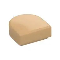 FLAT TILE 1X1, 1/2 CIRCLE