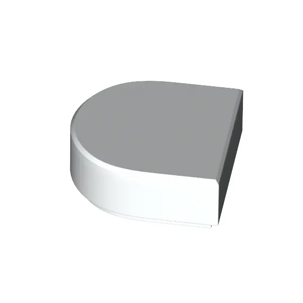 FLAT TILE 1X1, 1/2 CIRCLE