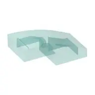 PLATE W. BOW 1X2X2/3