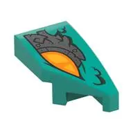 RIGHT PLATE 1X2,W/ BOW,45 DEG. CUT,NO. 4