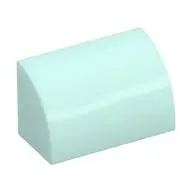 BRICK 1X2, OUTSIDE HALF BOW