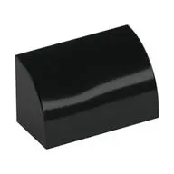 BRICK 1X2, OUTSIDE HALF BOW