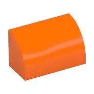 BRICK 1X2, OUTSIDE HALF BOW