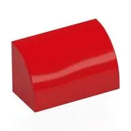 BRICK 1X2, OUTSIDE HALF BOW